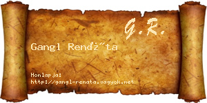 Gangl Renáta névjegykártya